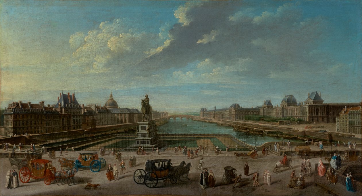 Veduta di Parigi dal Pont Neuf da Jean Baptiste Raguenet