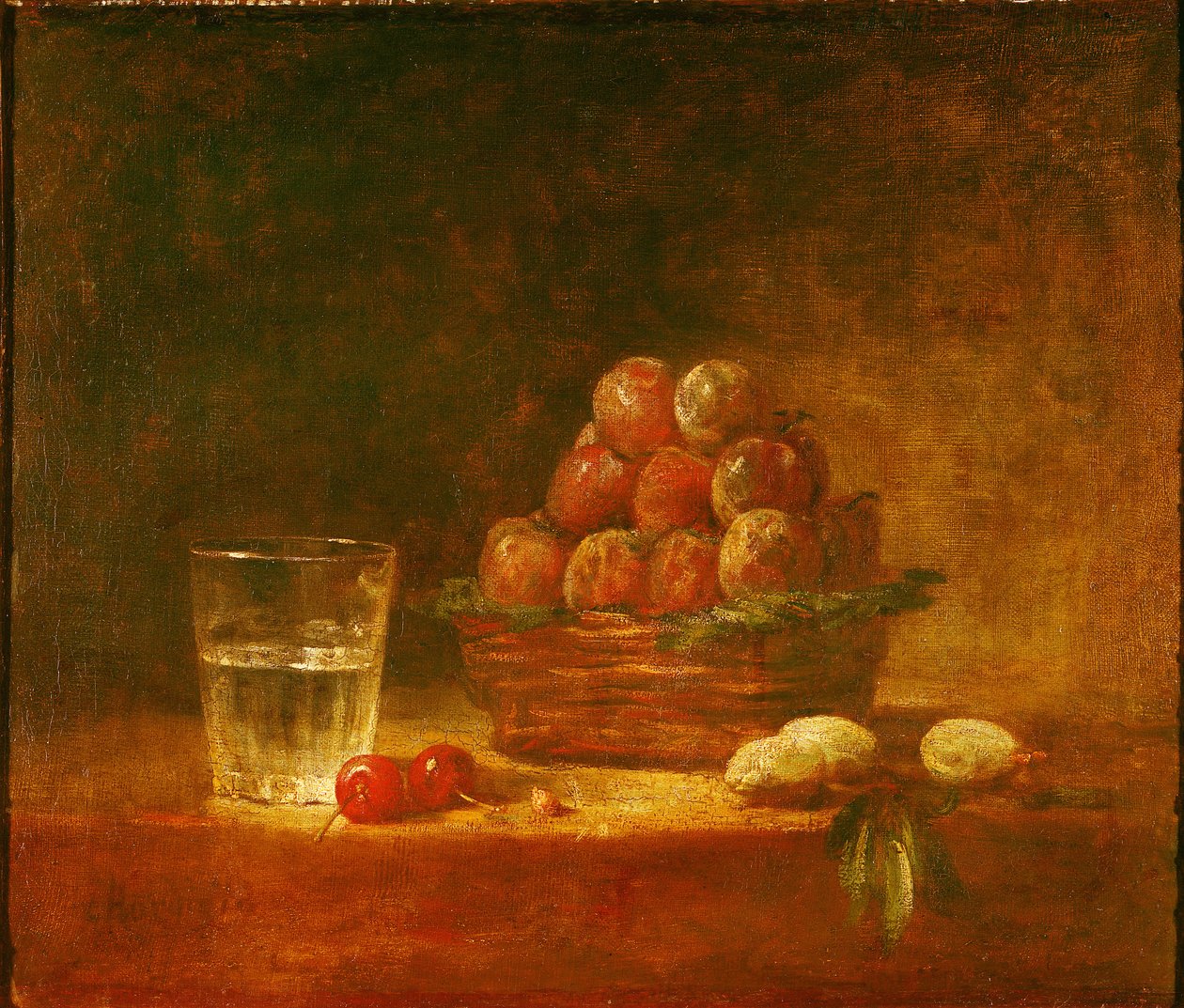 Natura morta di frutta e un bicchiere, 1759 da Jean Baptiste Simeon Chardin