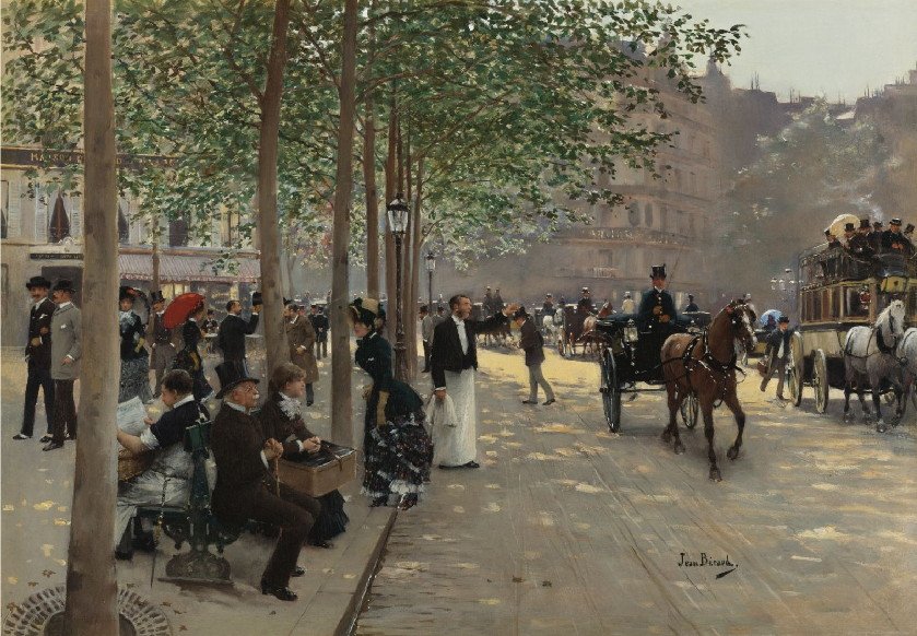 Viale parigino da Jean Beraud