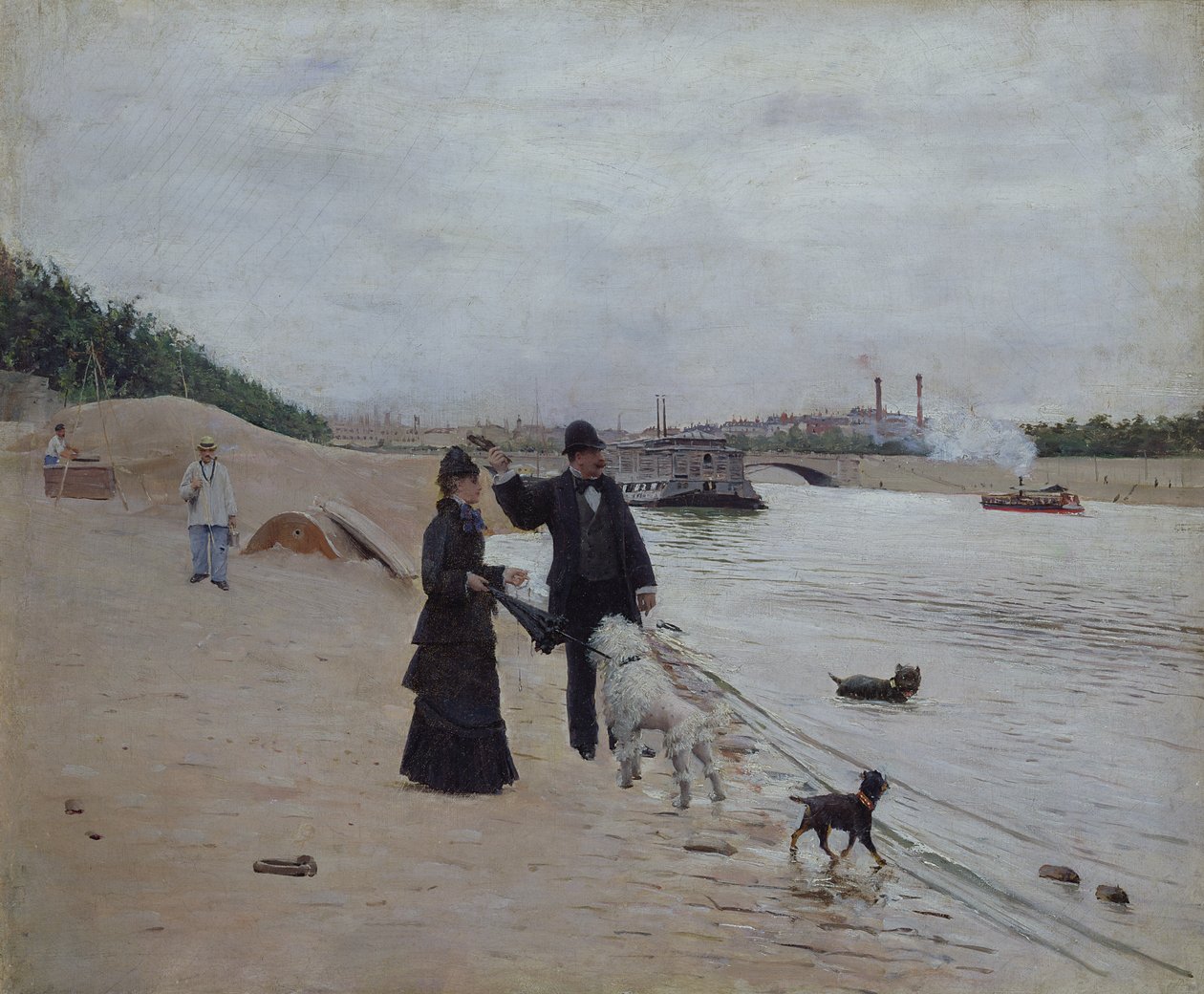 Le rive della Senna, c.1880 da Jean Beraud
