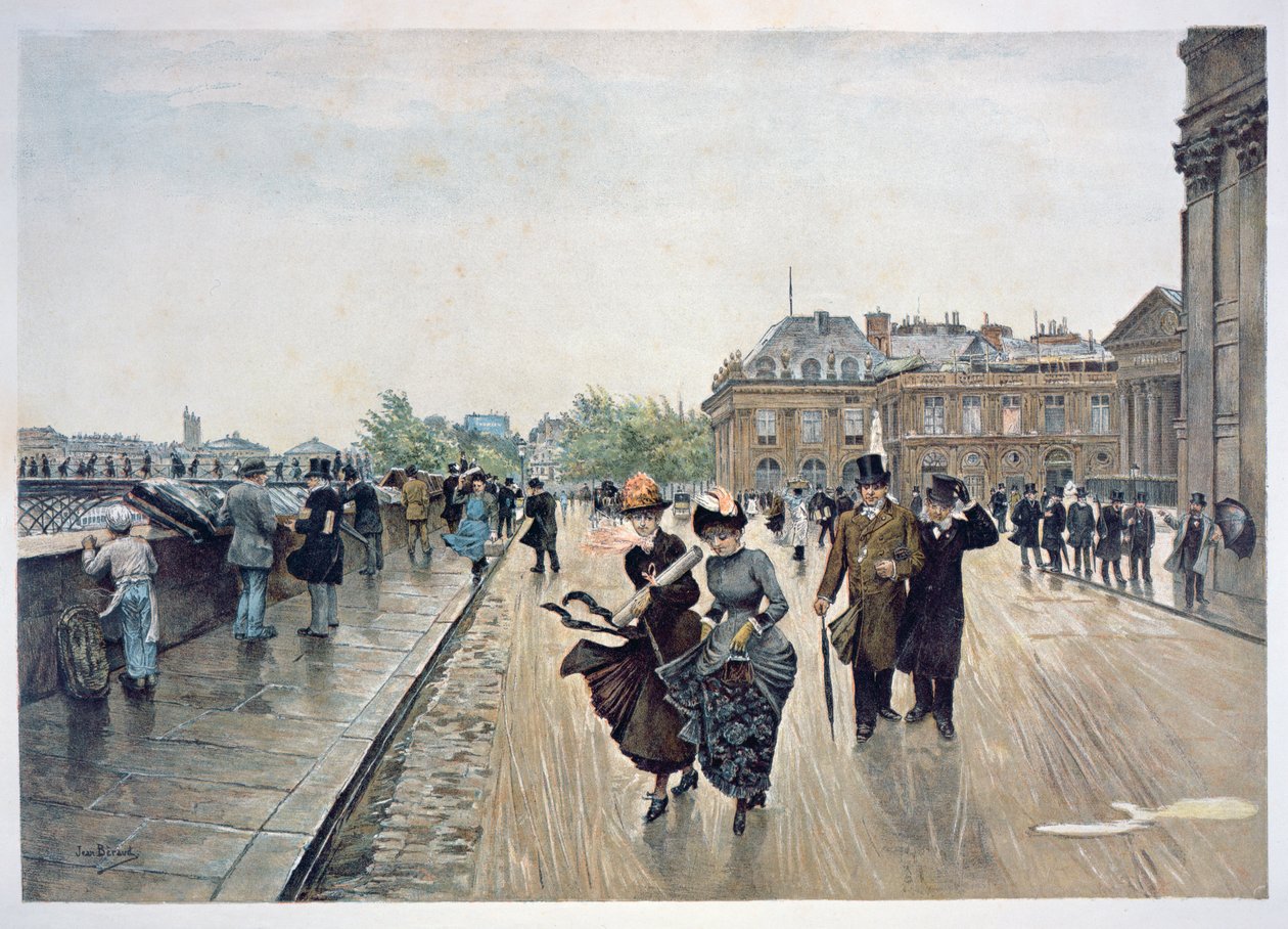 Un colpo di vento, c.1889 da Jean Beraud