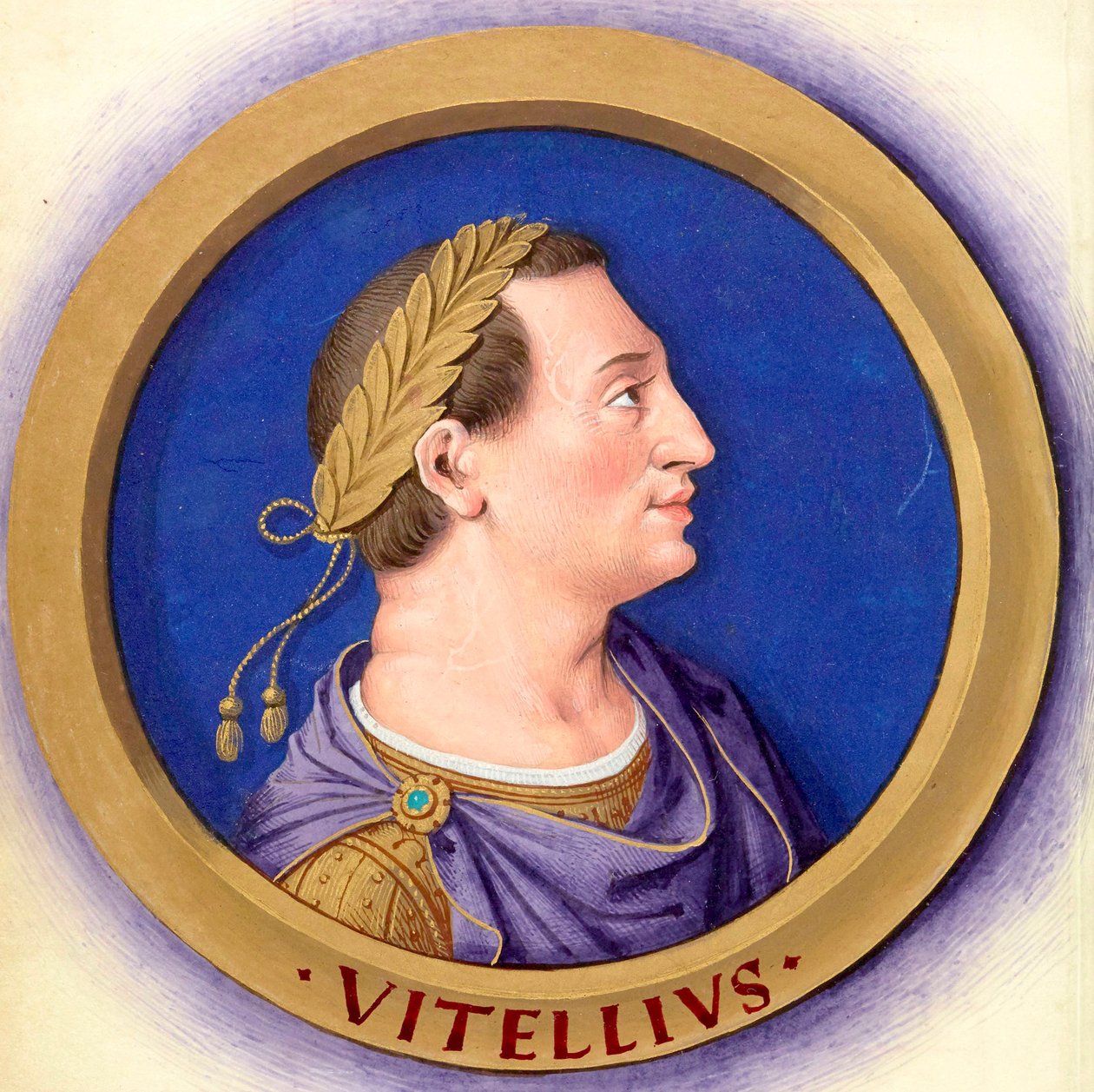Descrizione dei dodici Cesari con le loro figure 9-Vitellio da Jean Bourdichon