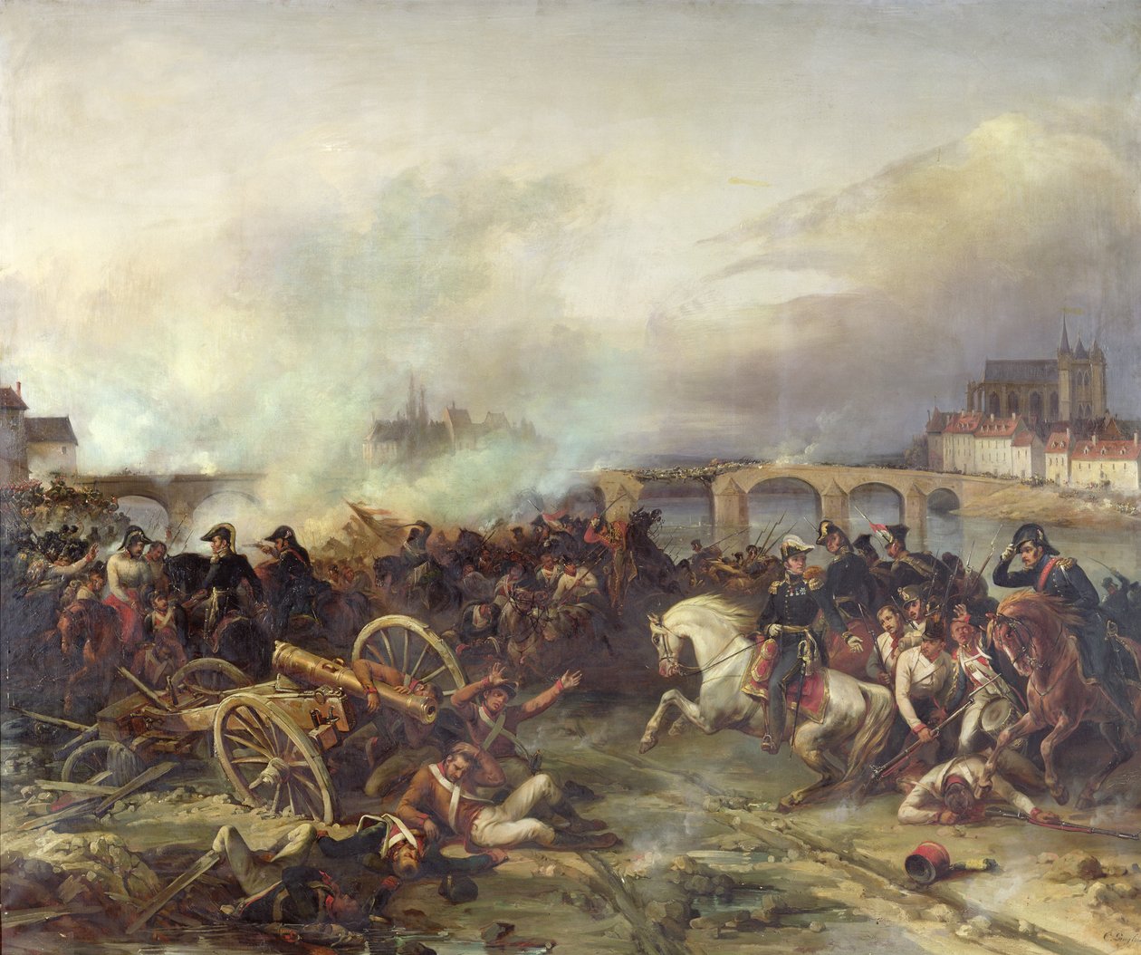 Battaglia di Montereau, 18 febbraio 1814 da Jean Charles Langlois