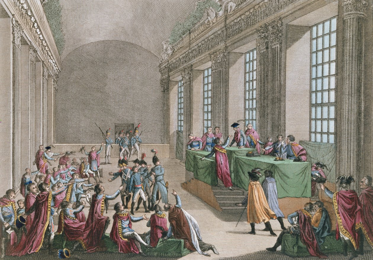 Colpo di Stato del 18 Brumaio, 10 novembre 1799, inciso da Reinier Vinkeles e Daniel Vrydag da Jean Duplessi Bertaux