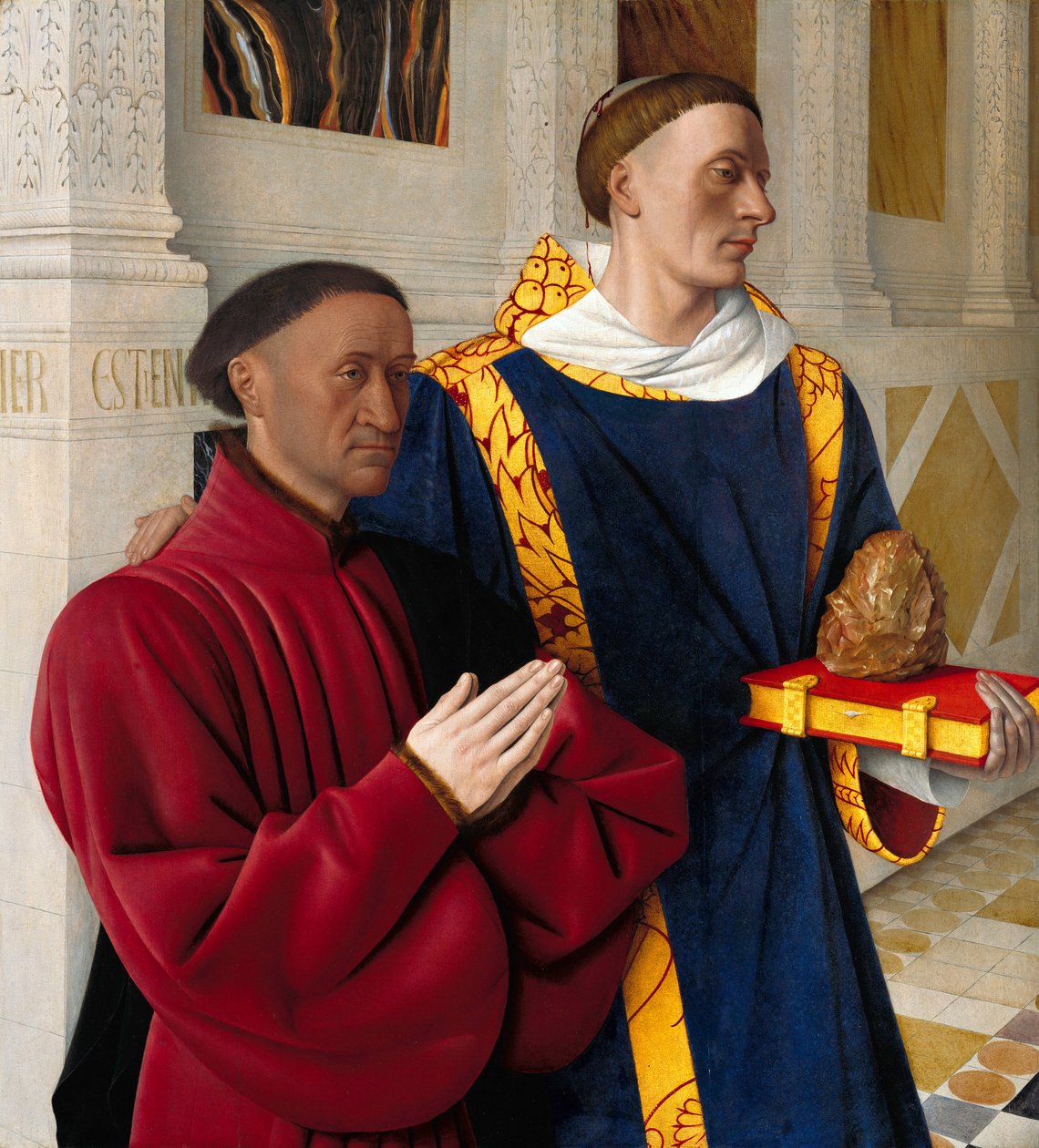 Etienne Chevalier con San Stefano da Jean Fouquet