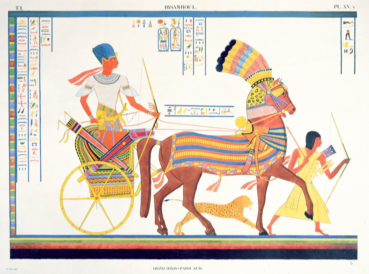 Faraone su un carro, 1835-45 da Jean Francois Champollion