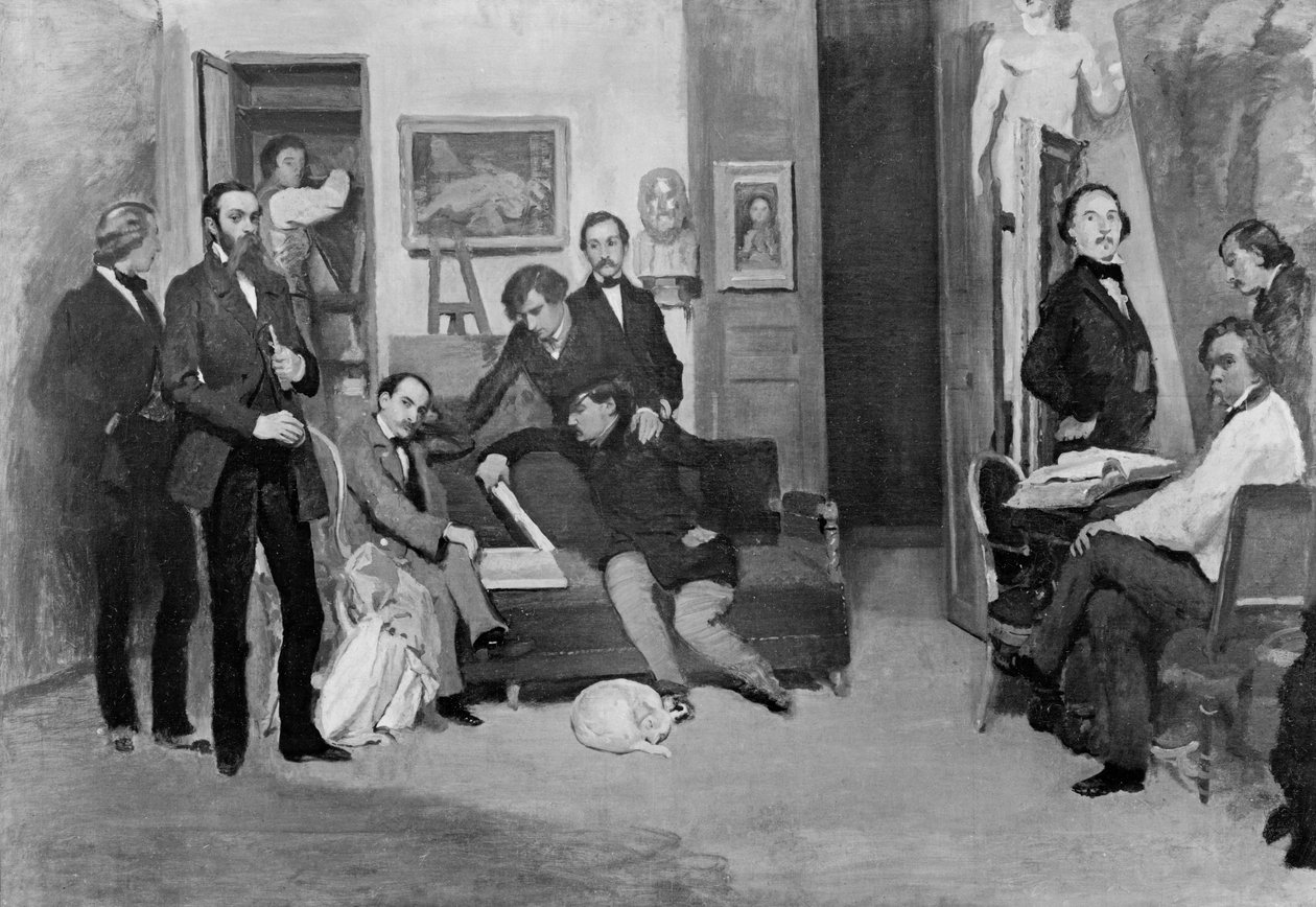 Lo studio del pittore da Jean Francois Gigoux