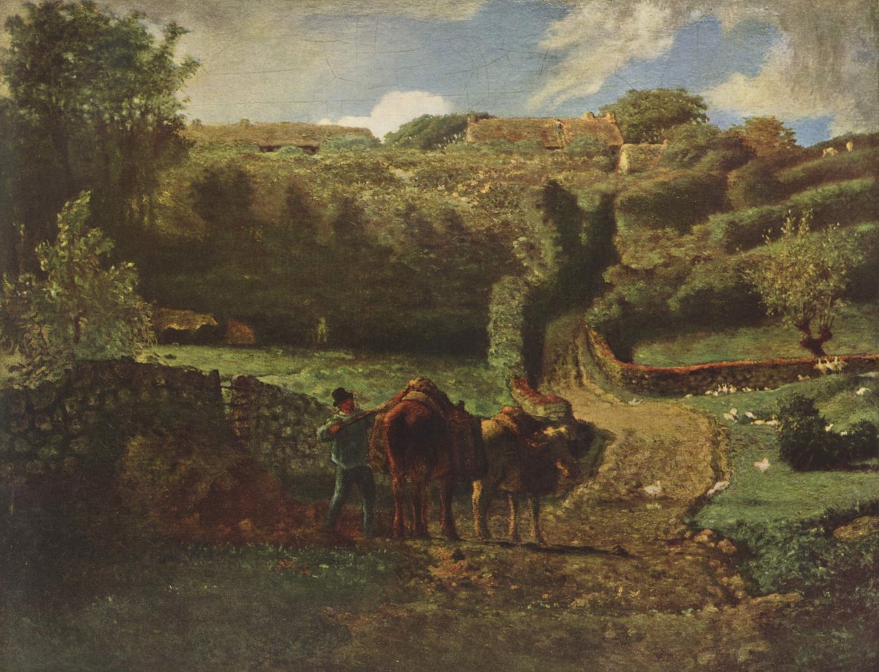 Il villaggio di Cousin presso Gréville da Jean Francois Millet
