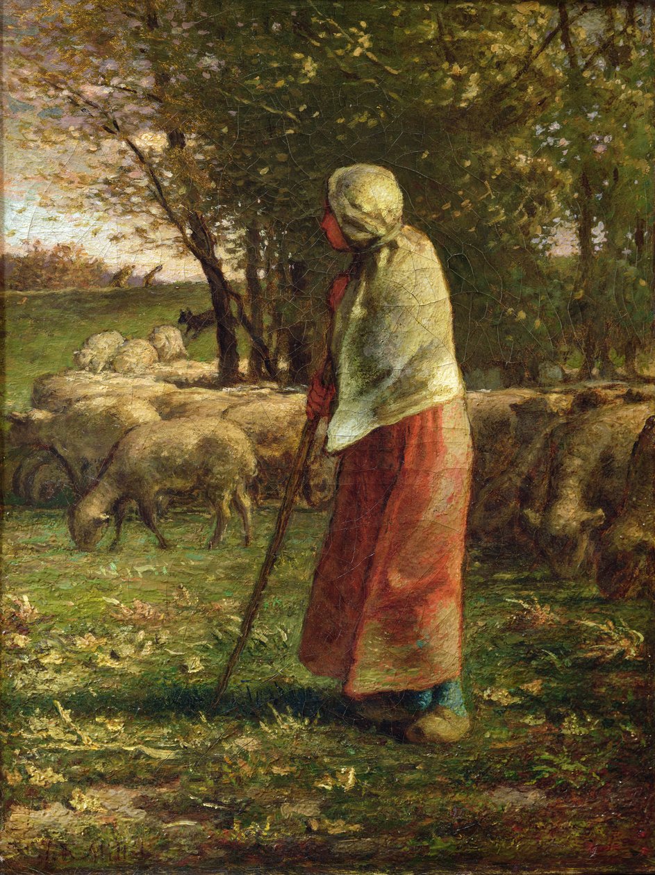 La piccola pastorella da Jean Francois Millet
