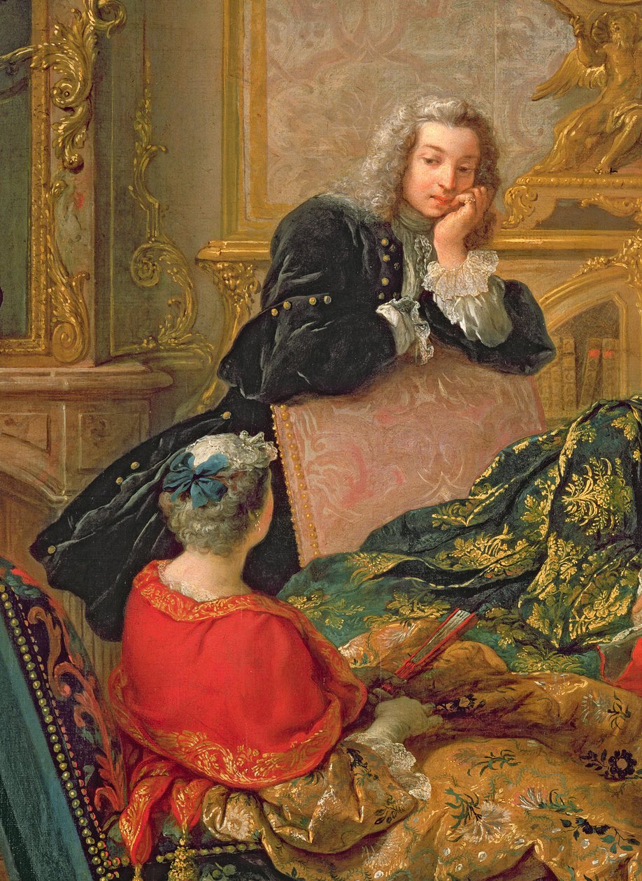 La lettura di Molière, c.1728 (dettaglio) da Jean François de Troy