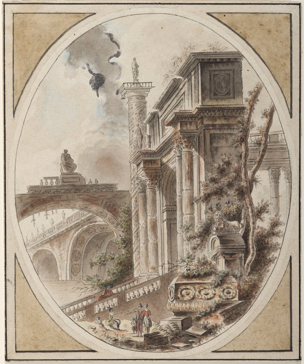 Fantasia di una Rovina Architettonica da Jean Henry Alexandre Pernet