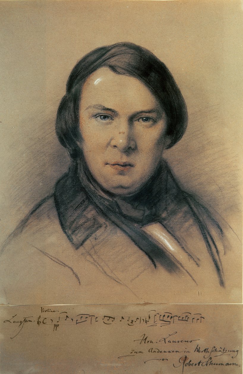 Robert Schumann (1810-56) 1853 da Jean Joseph Bonaventure Laurens