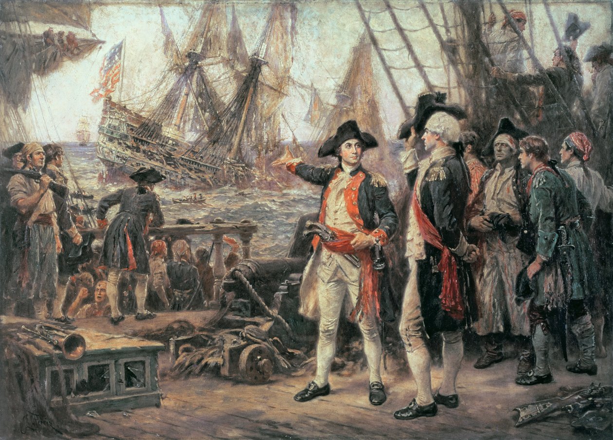 La nave che affondò la Victory, 1779 da Jean Leon Gerome Ferris