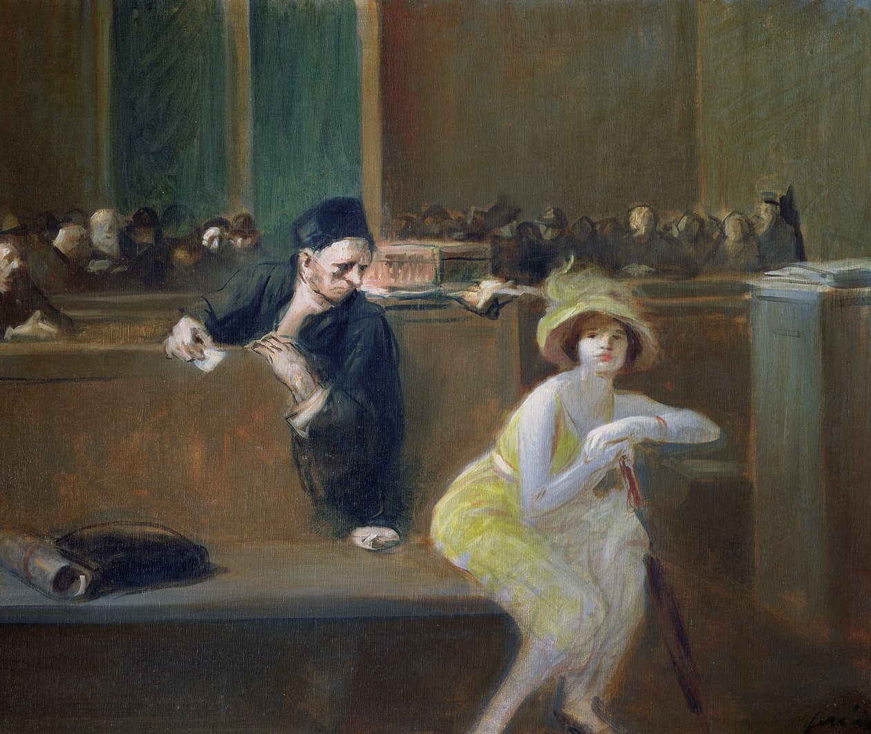 Scena del tribunale da Jean Louis Forain