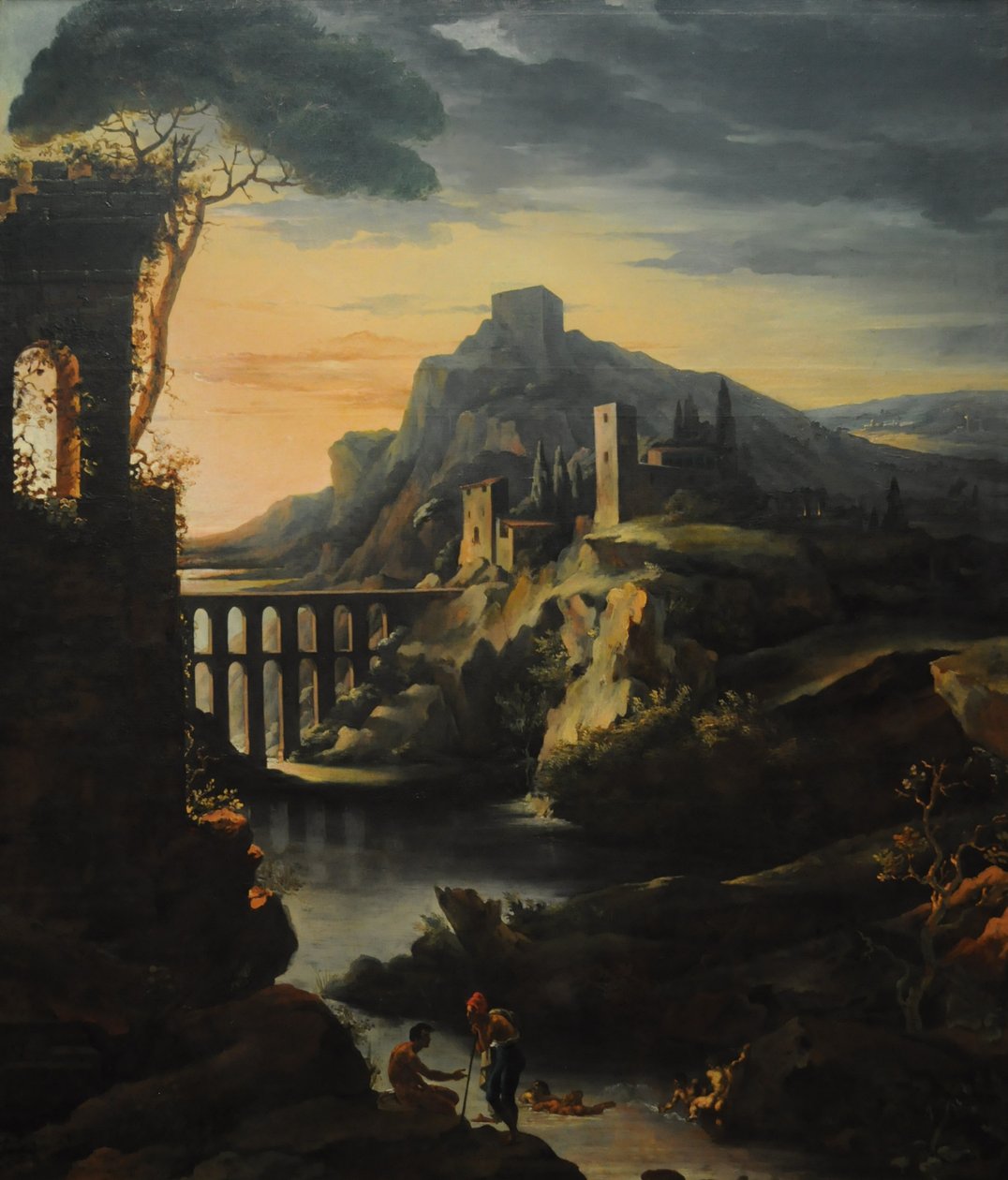 Paesaggio serale con acquedotto da Theodore Gericault
