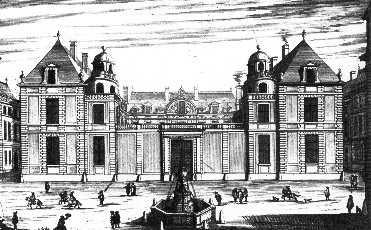 Hôtel Tubeuf (Palais Mazarin) facciata su strada di Marot da Jean Marot