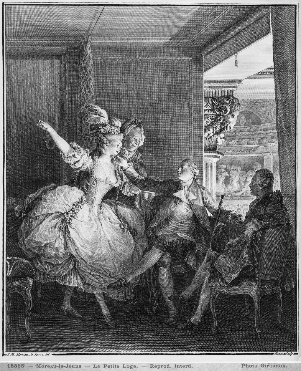La piccola scatola, inciso da Charles Emmanuel Patas da Jean Michel the Younger Moreau
