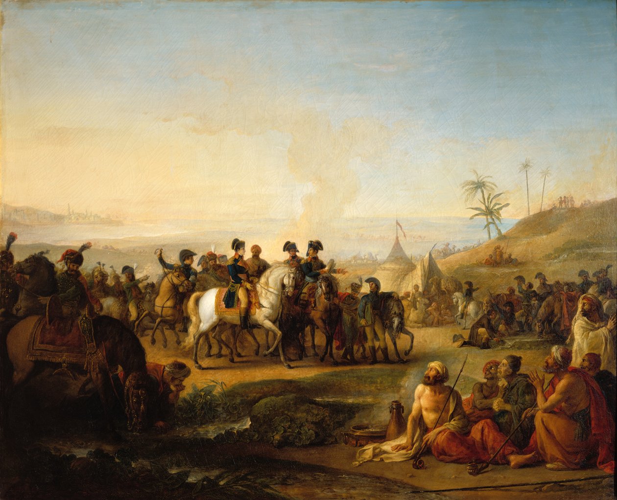 Il generale Bonaparte visita le fontane di Mosè, vicino al Sinai, 28 dicembre 1798 da Jean Simon Berthelemy