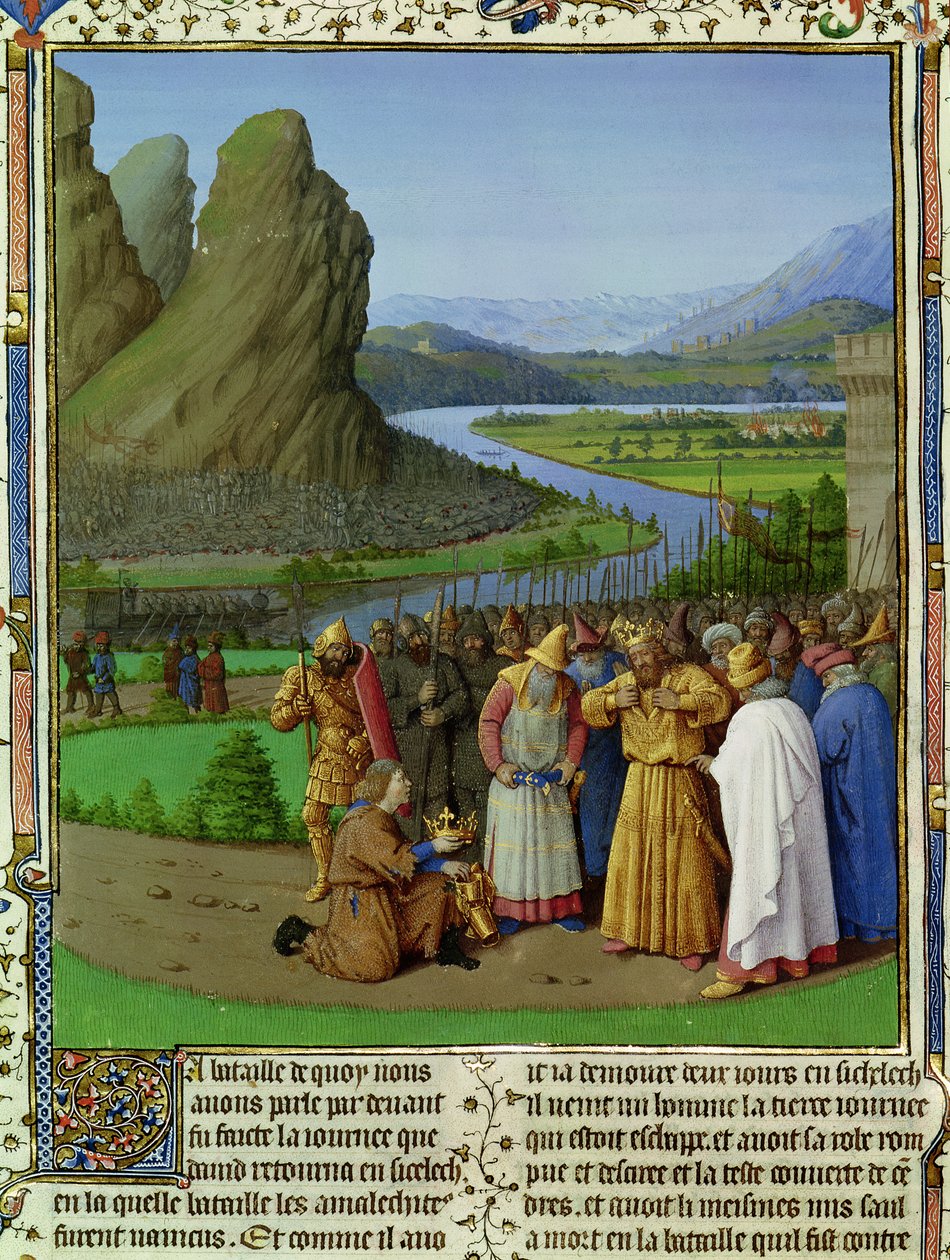 David apprende della morte di Saul, illustrazione da 