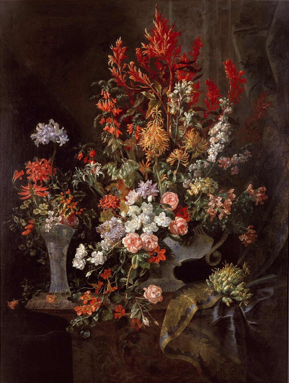 Due vasi di fiori da Jean Baptiste Monnoyer