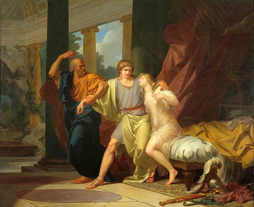 Socrate trascina Alcibiade dall