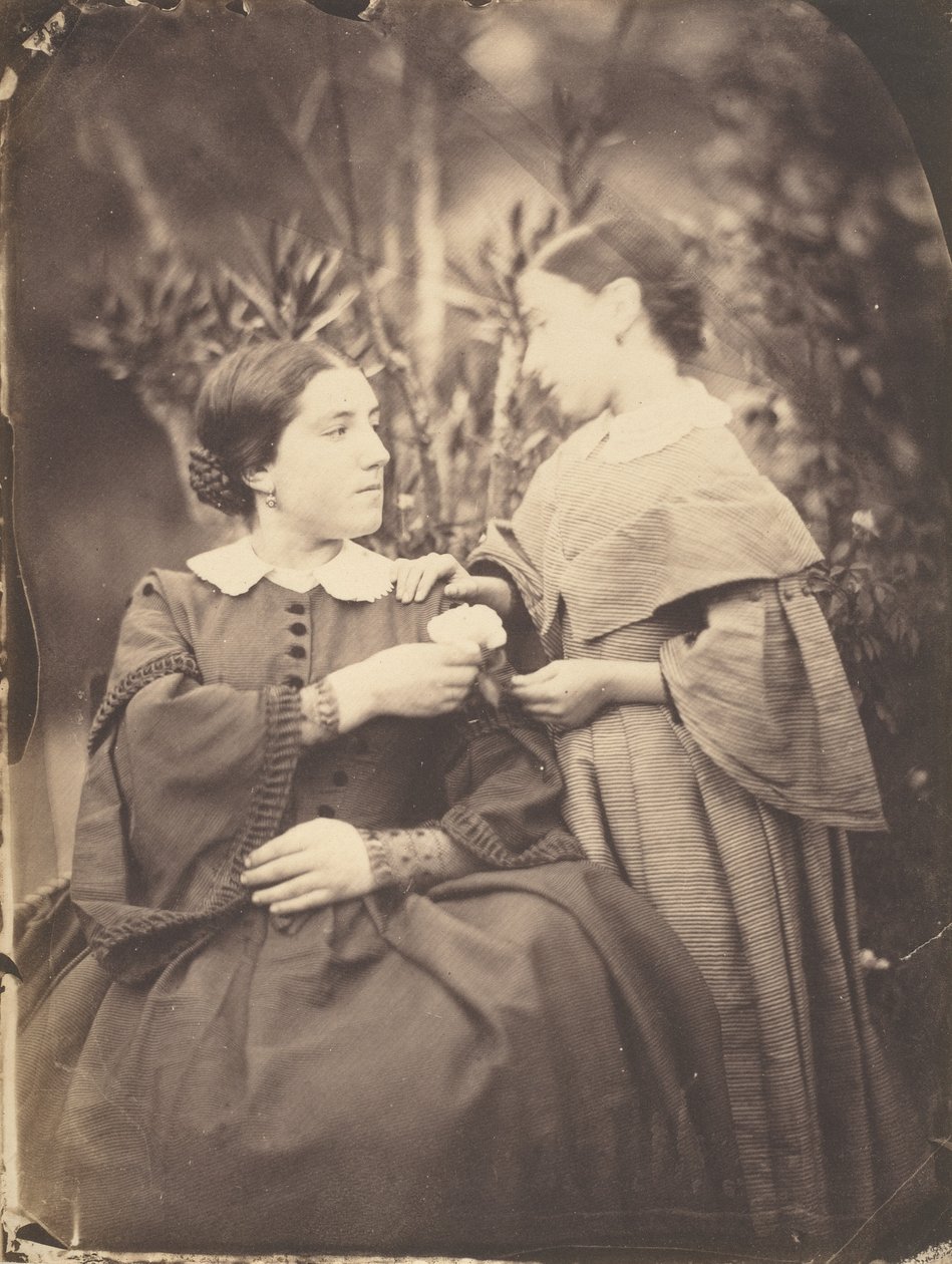 Ritratto di donna e bambino, 1855 (foto) da Jean Baptiste Frénet