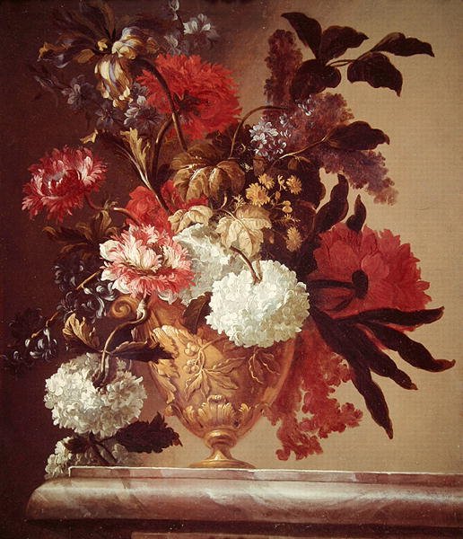 Fiori in un vaso da Jean Baptiste Monnoyer