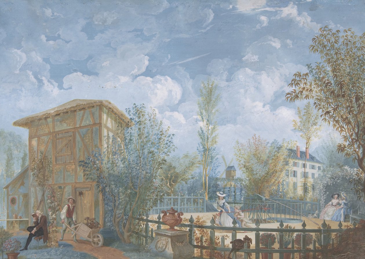 Figure in un giardino, 1784 da Jean Démosthène Dugourc