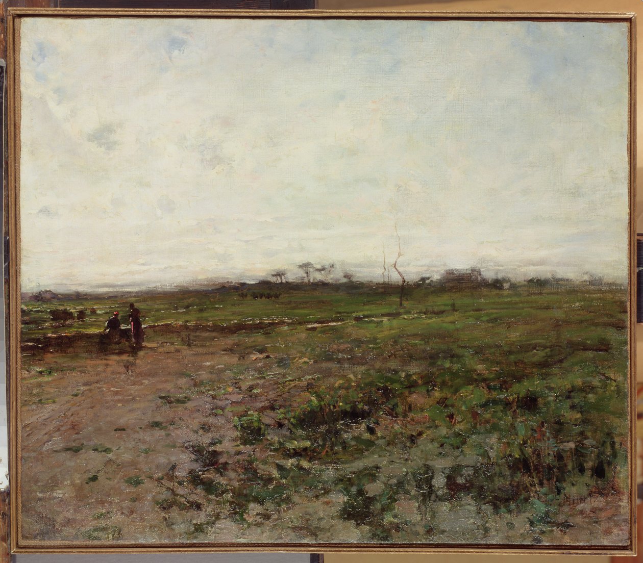 Paesaggio con una contadina, primi anni 1870 da Jean Francois Millet