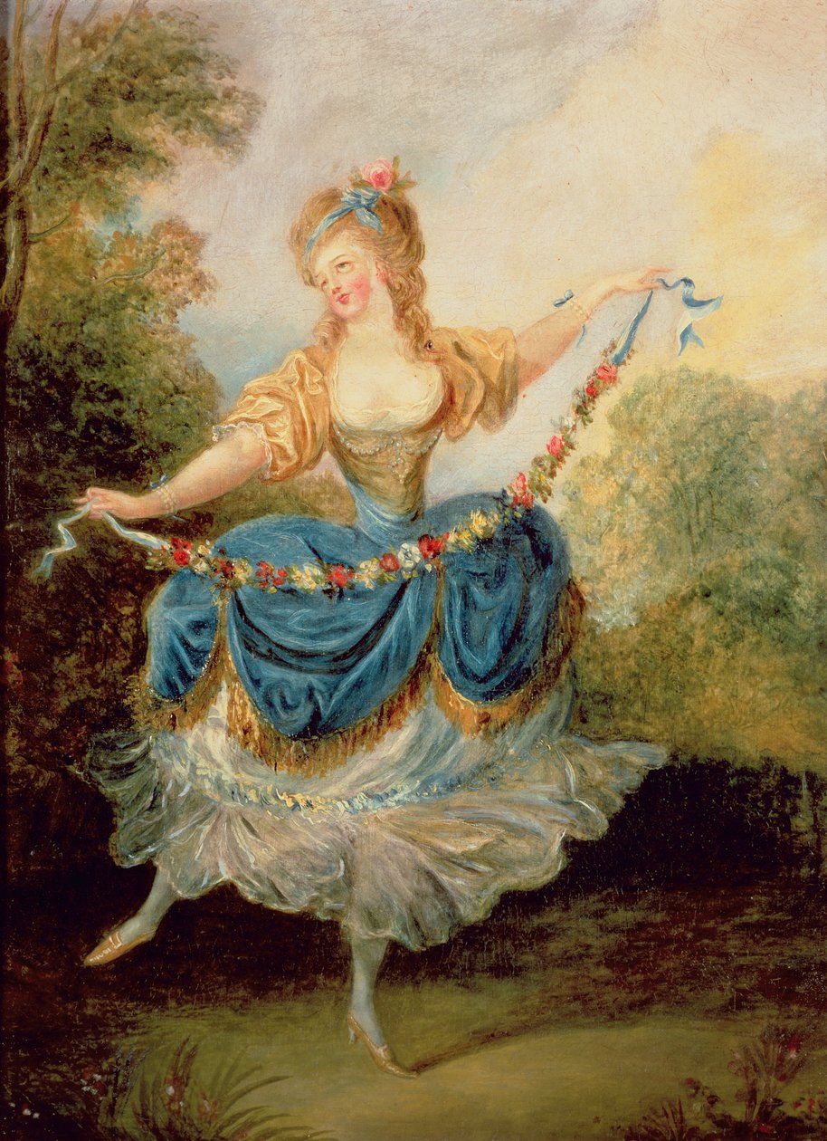 Ballerina con una ghirlanda da Jean Frederic Schall