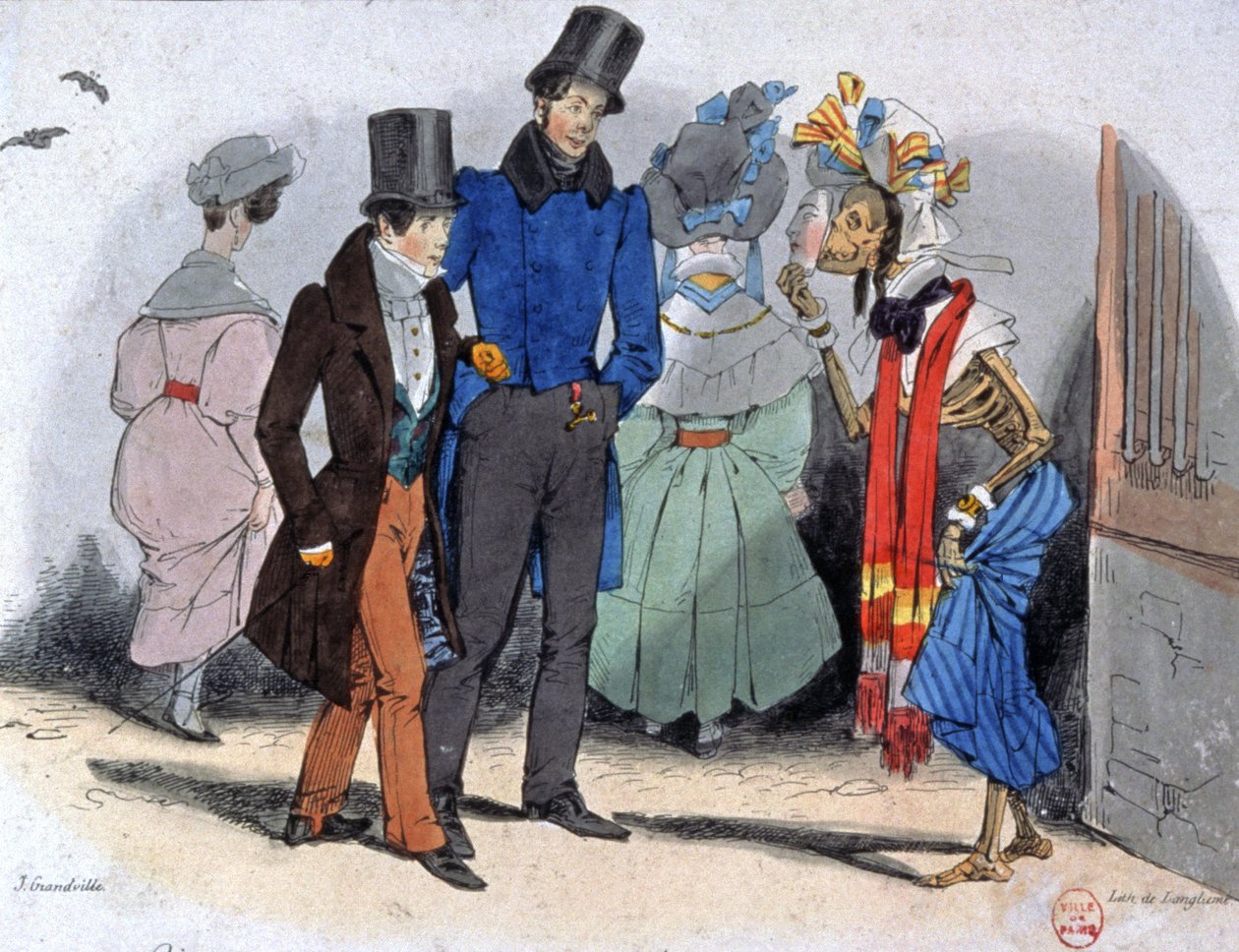 Prostitute che diffondono la sifilide, c.1850 (illustrazione) da Jean Jacques Granville