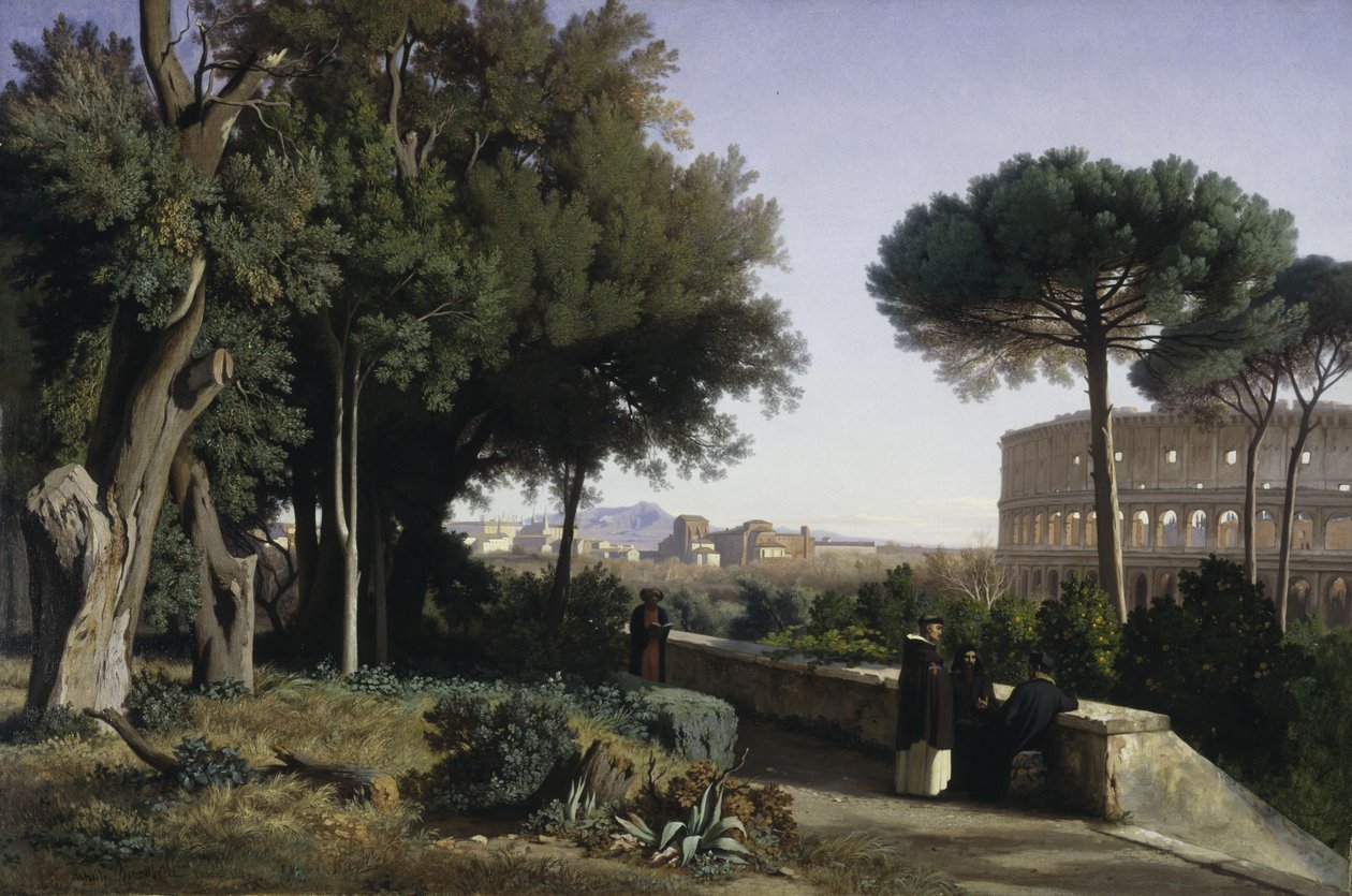 Colosseo visto dal Palatino da Jean Achille Benouville
