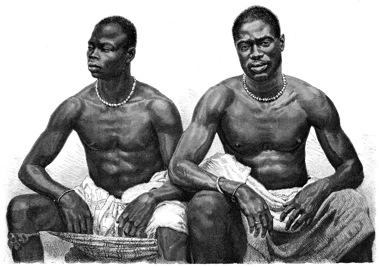 Due uomini di Assinie, Guinea, c1860-1920 da Jean Andre Rixens