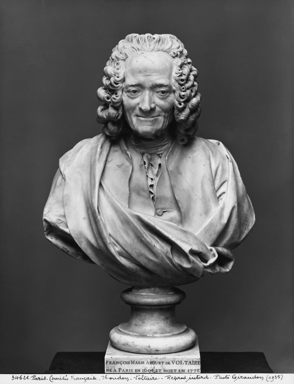 Busto di Voltaire da Jean Antoine Houdon