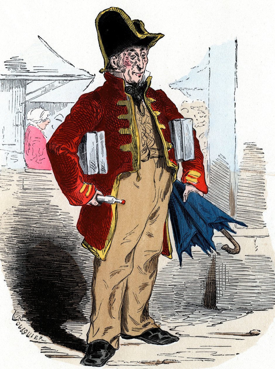 Uomo che vende acqua di Colonia da Jean Antoine Valentin Foulquier