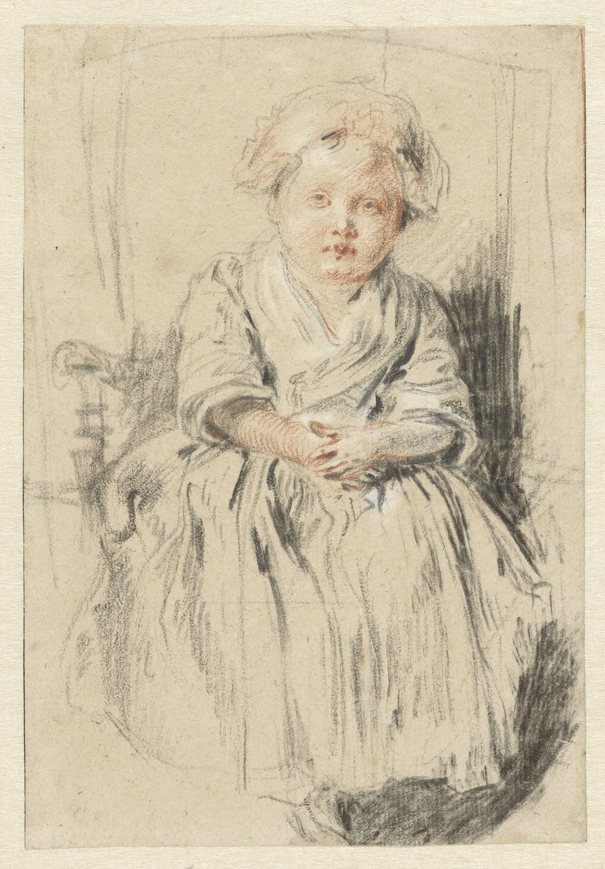Bambino seduto su una sedia da Jean Antoine Watteau
