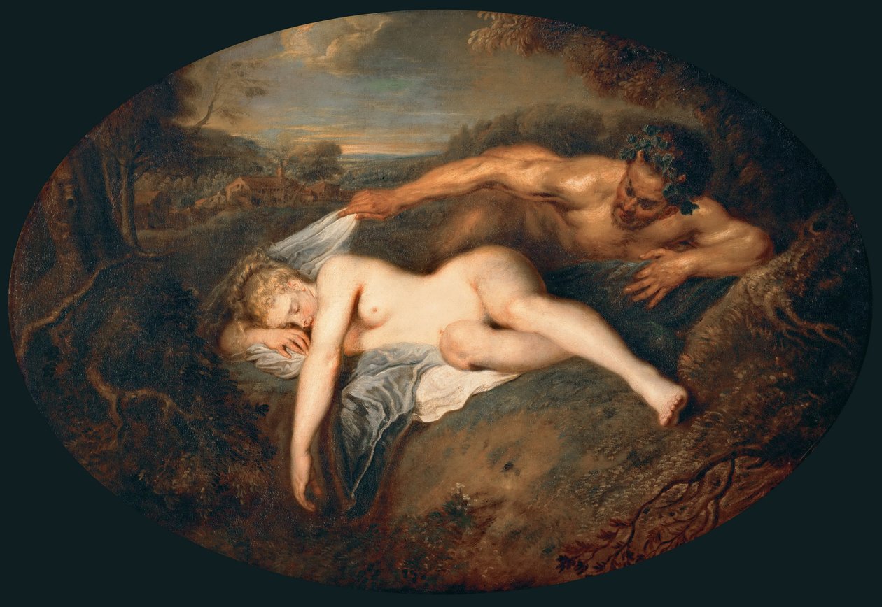 Ninfa e satiro Giove e Antiope da Jean Antoine Watteau