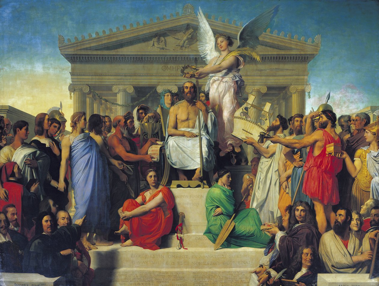 Apoteosi di Omero, 1827 da Jean Auguste Dominique Ingres