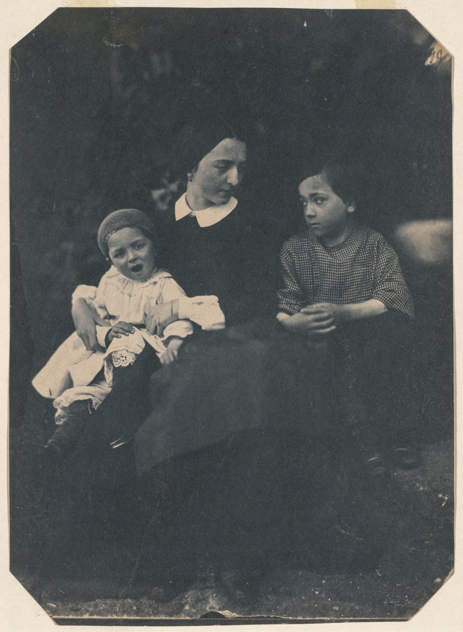 Madre con due bambini, c. 1855 da Jean Baptist Frénet