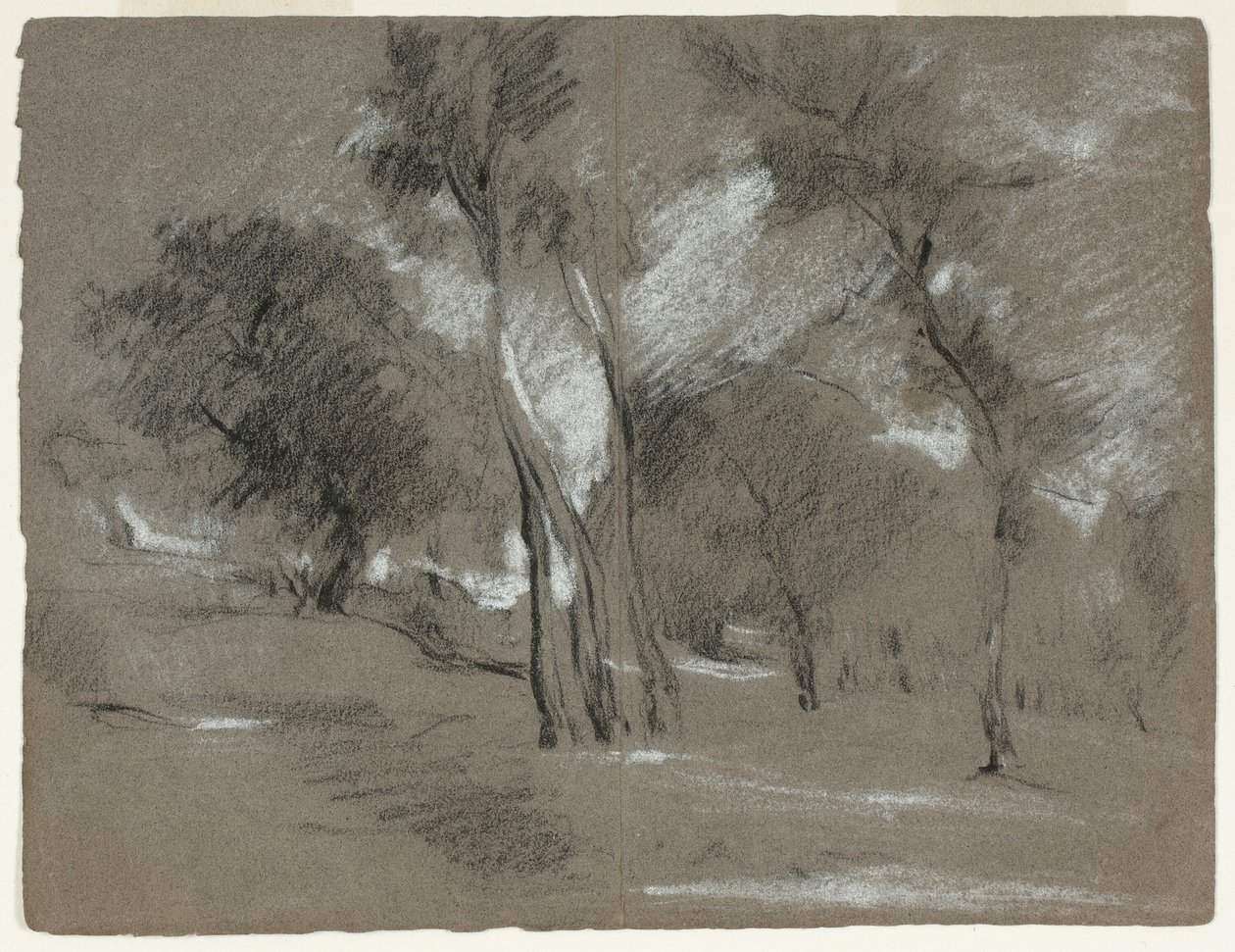 Paesaggio con alberi da Jean Baptiste Carpeaux