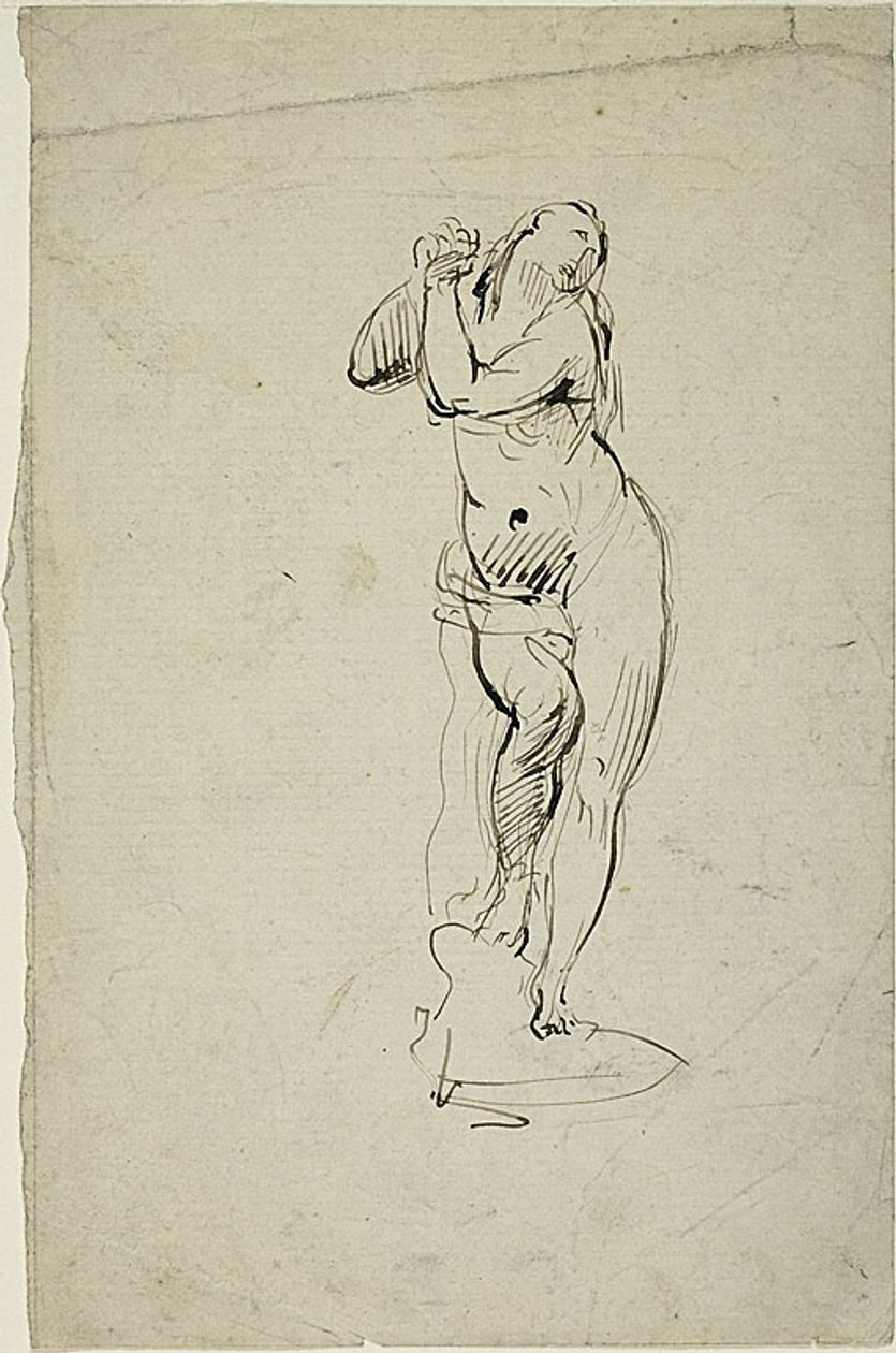 Donna in piedi con le mani giunte da Jean Baptiste Carpeaux