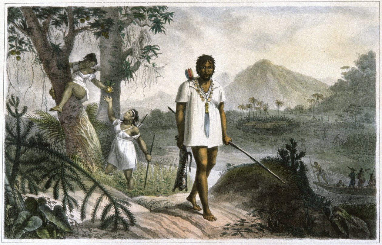 Indiani amazzonici in caccia da Jean Baptiste Debret
