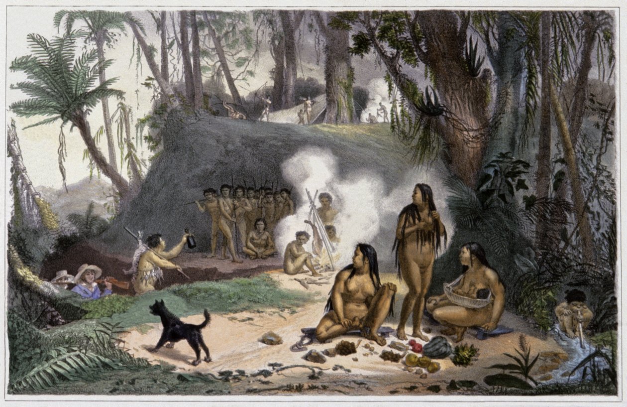 Indiani in Brasile da Jean Baptiste Debret