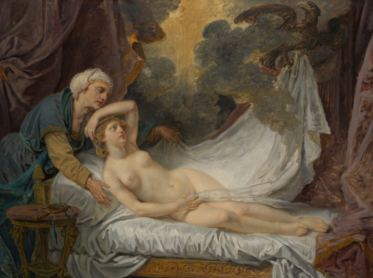 Egina visitata da Giove da Jean Baptiste Greuze