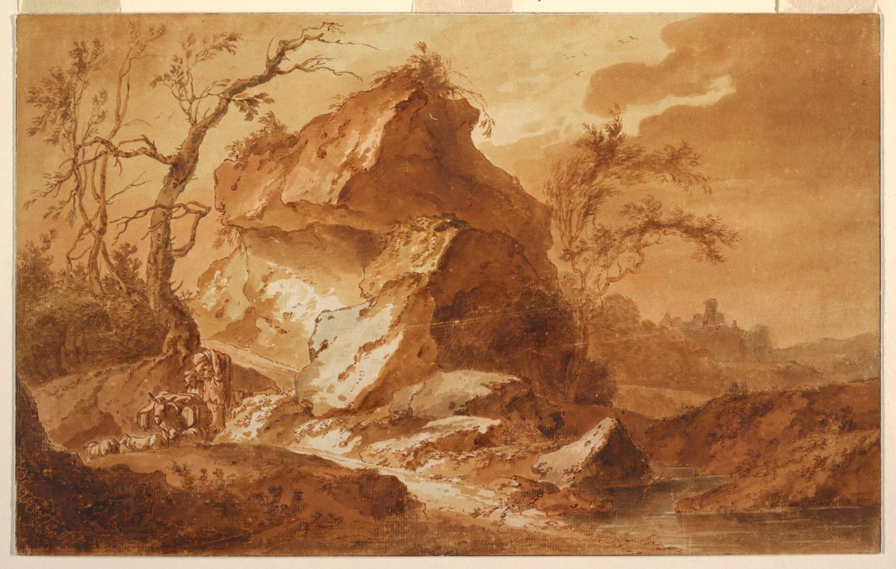 Paesaggio montuoso da Jean Baptiste Huet