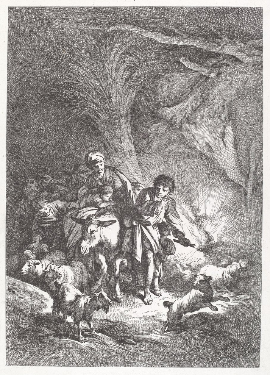 La fuga in Egitto da Jean Baptiste Huet