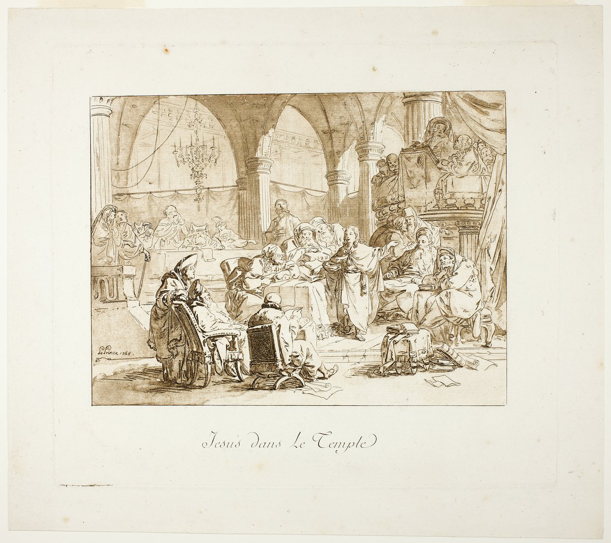 Gesù nel Tempio da Jean Baptiste Le Prince