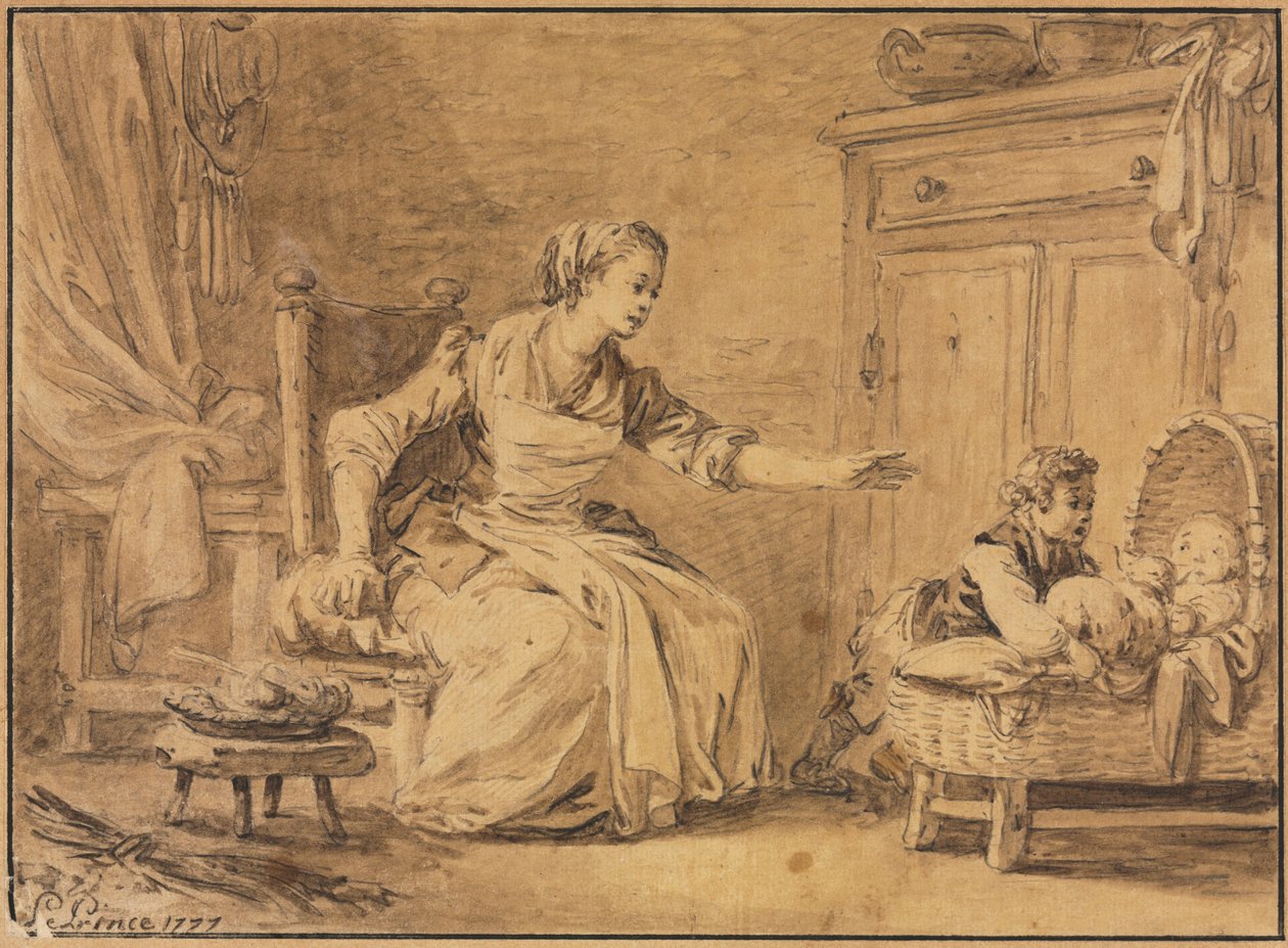 Sollecitudine materna, 1777 da Jean Baptiste Le Prince