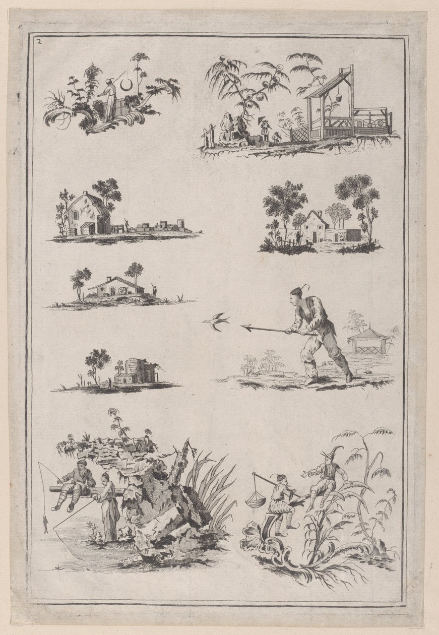 Ornamenti cinesi, ca. 1760-85 da Jean Baptiste Pillement