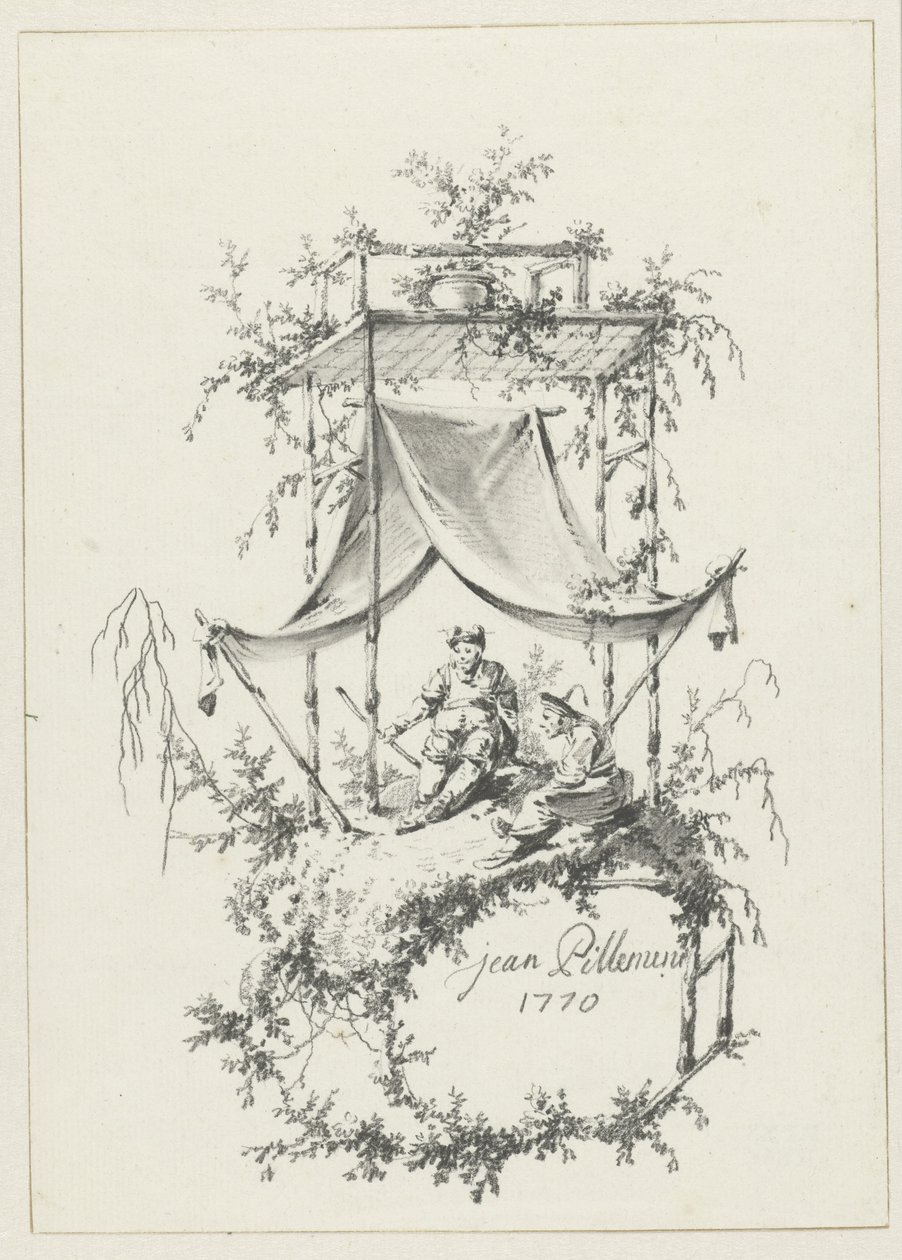 Composizione in stile Chinoiserie da Jean Baptiste Pillement